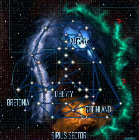 Freelancer Sirius Sector Galaxiekarte